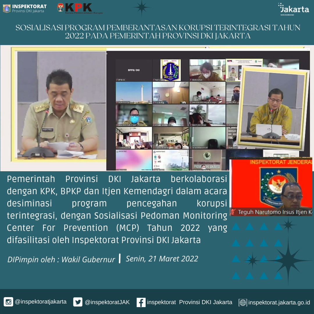 Sosialisasi Pedoman Monitoring Center For Prevention (MCP) Tahun 2022