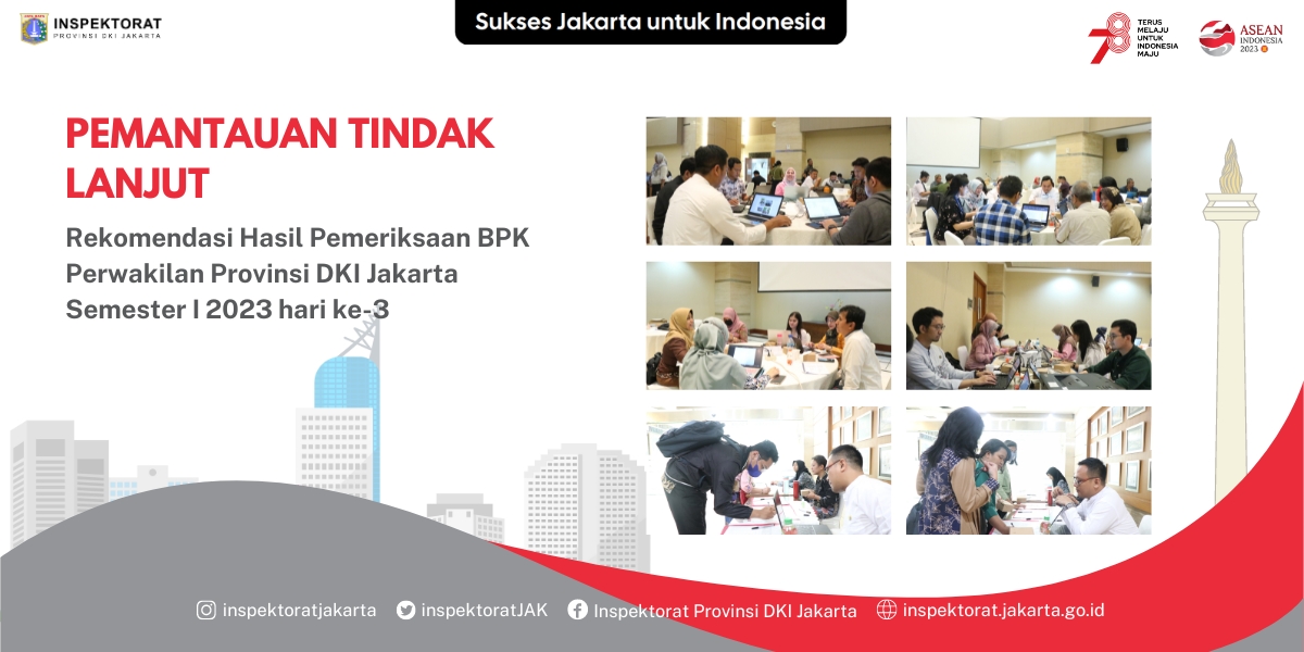 Pemantauan TLRHP BPK Perwakilan Provinsi DKI Jakarta Semester I 2023