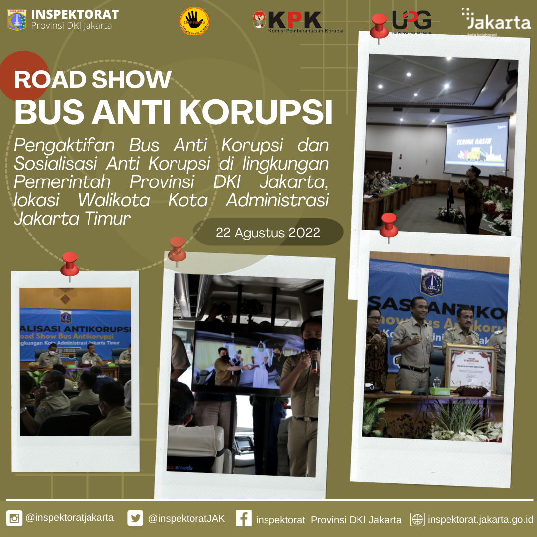 Road Show Bus Antikorupsi pada Walikota Kota Administrasi Jakarta Timur