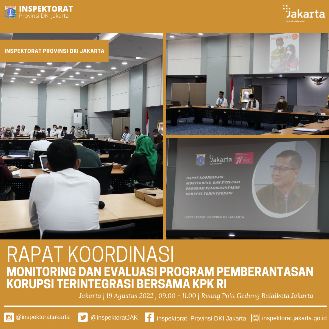 Rapat Koordinasi Monitoring dan Evaluasi Program Pemberantasan Korupsi Terintegrasi Bersama KPK RI