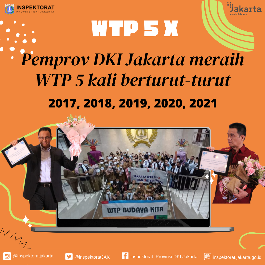 Pemprov DKI Jakarta Meraih WTP 5 Kali Berturut-Turut